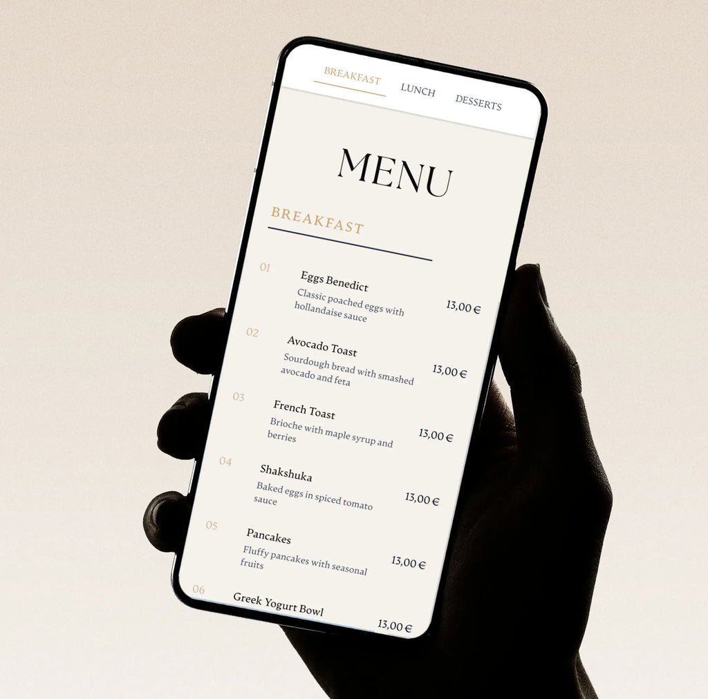 Modern Menu Combo: Εκτυπώσιμο & Landing Page